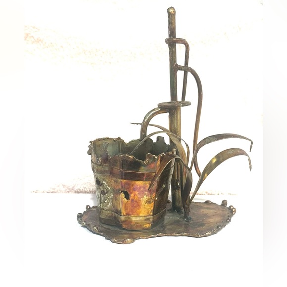 ENESCO 5" ✅⬇️Copper/Brass SCULPTURE Well Pump 1974 Japan Signed Home Decor - Picture 5 of 9